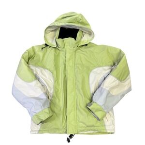 Obermeyer Juniors Size 16‎ Alt3 Stormtech Green Hooded Ski Snowboard Jacket Y2K